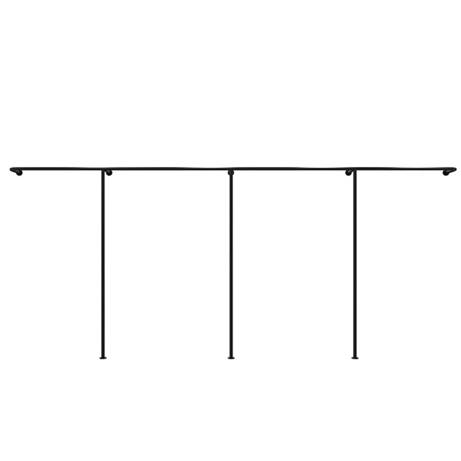 Perchero Industrial de Tubos, Perchero de Pared en Forma de T, Ideal para exhibiciones en centros comerciales, Tiendas y boutiques, Almacenamiento Multiuso,Black-137.8x11.03x66.93in
