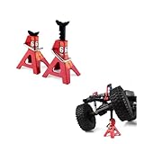 INJORA Metal Jack Stand Repairing Tool 1/10 Accessories for Axial SCX10 Tamiya CC01 RC4WD D90 D110 TF2 RC Car Truck, 2PCS