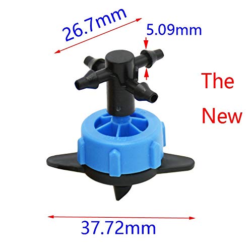 LANZHEN-RY Durable 50PCS 8L Dripper Water Splitter 4-way Cross Arrow Drip Dropper Water Debit Drip Irrigation Pressure Compensating Emitter (Color : Blue)