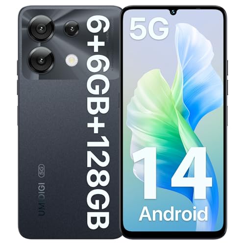 UMIDIGI G9 5G Handy, Android 14 Smartphone ohne Vertrag, 90HZ Octa-Core,12GB+128GB Smartphone,6.75' HD+Display, 50MP,Face & Fingerprint Unlock, 5000mAh,GPS, Dual SIM 5G Handy