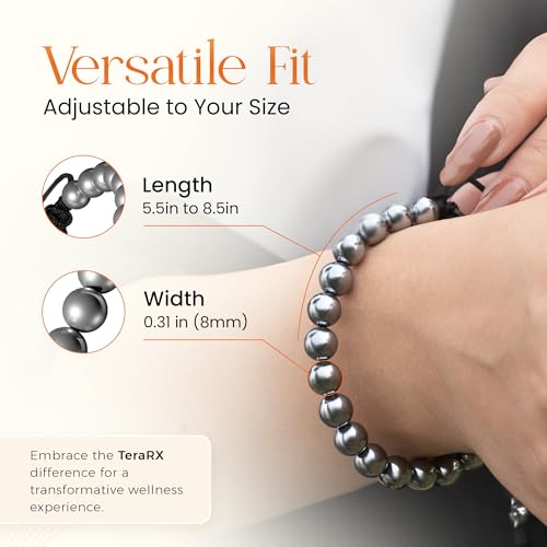 Terahertz Bracelet – 100% Authentic Terahertz Stone Bracelet for Women and Men – Adjustable Size Beaded Jewelry For Perfect Fit4