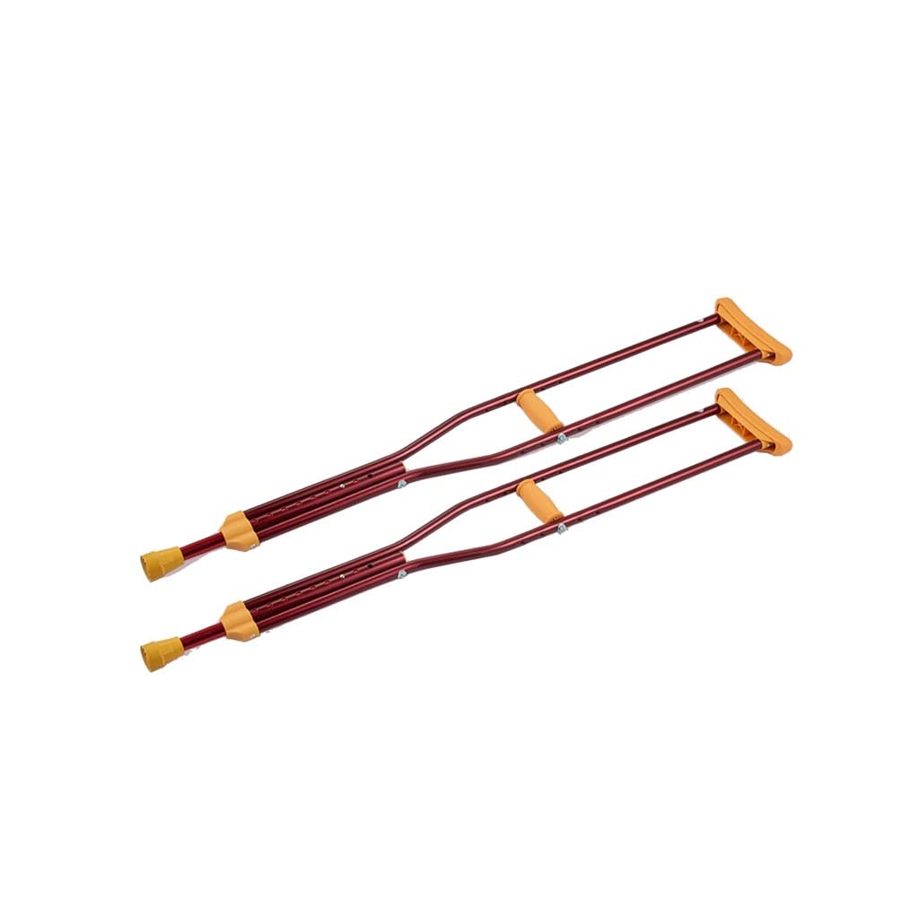 Muletas Walker Fractura axila muletas for Ancianos Antideslizante Fractura jóvenes Ancianos Doble muleta Walker (Color : Rosso)