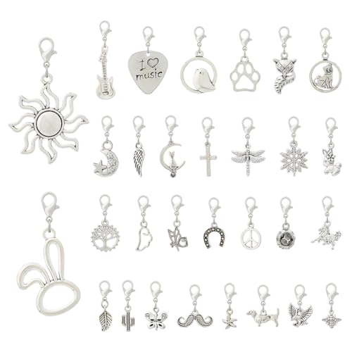 Hobbspring 60pcs Charms With Lobster Clasps