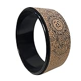 Roue de yoga en liège naturel, roue de fitness creuse, améliore les courbatures du dos, étirement, Pilates, accessoires de yoga