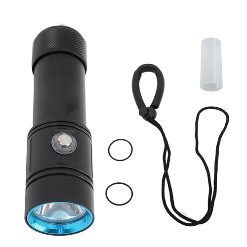 HPZIHUIT Linterna de buceo de 5000 lm, 4 modos subacuáticos, IPX8, sumergible, luz blanca, linterna LED para esnórquel