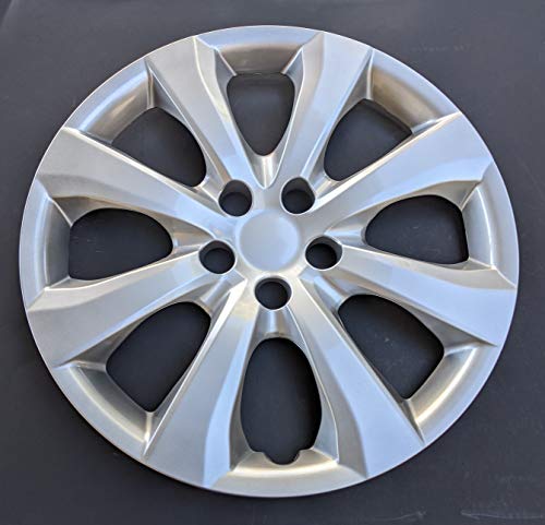 One New Wheel Cover Hubcap Fits 2020 Toyota Corolla; 16 Inch; Eight Spoke; Painted Silver; Abs Plastic; Spring Steel Clip #TOP1