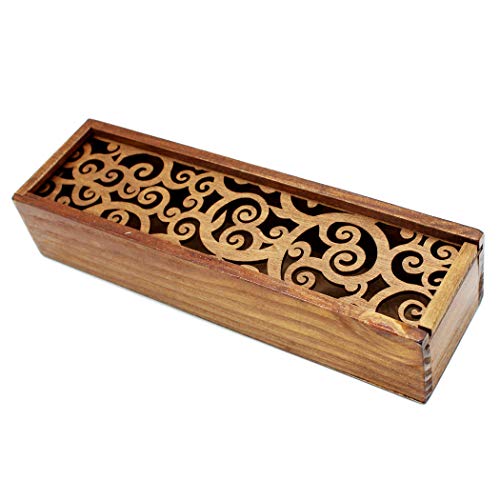Abcsea 1 Pieza Estuche de Lapices, Estuche de Pluma, Caja de Madera, Estuche de Madera, Estuches   Rodar Hierba