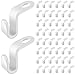 Cintre Peu Encombrant, 50 Pièces Crochets de Cintre, Connecteur Organisateur de Garde-Robe, Cintre Blanc Crochets de Connexion pour Armoires, Salle de Bain, Chambre à Coucher