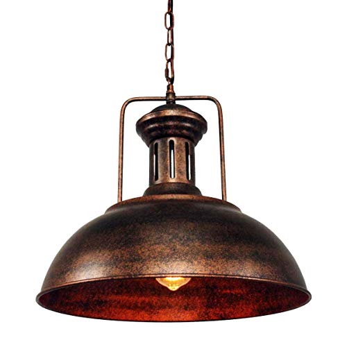 Chandelier dome plafond industriel noir E26 E27 intérieur - 2