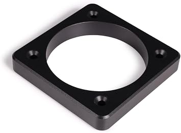 Alphacool Core Square Pump Bracket VPP/D5 Aluminium - Black 13345 | Fits VPP & D5 Pumps, Core Series Distro Plate Mount, 75.30 75.30 12.35 mm, 85 g, Includes Pump Holder