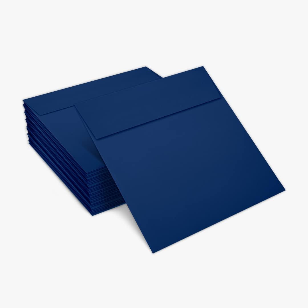 LUXPaper Square Invitation Envelopes | Peel & Press | 6" x 6" | Navy Blue | 80lb. Text | 250 Qty