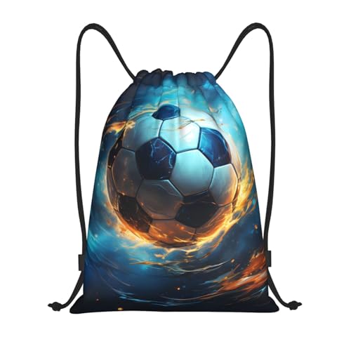 Drawstring Bag Space Fire Water Soccer Drawstring Backpack Gym Sport Sack String Bag Waterproof Swimming Bag Beach Sackpack,Large Yoga Bag For Men Women