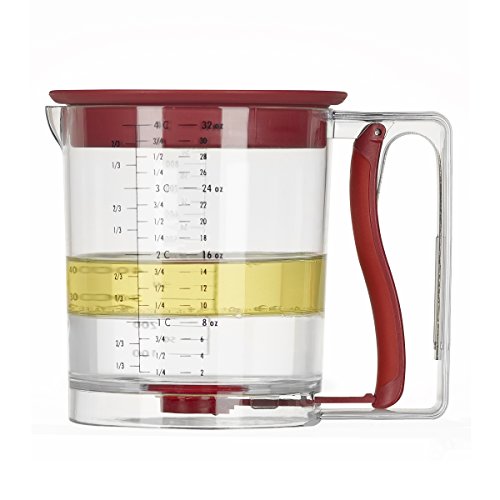 Swing-A-Way 4-Cup Easy Release Fat/Gravy Separator, Red