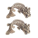 [Happyyami] 2個 製レトロ鯉ペンダント 手作りキーホルダー対応 室内飾り用コンパクト古代風モチーフ装飾