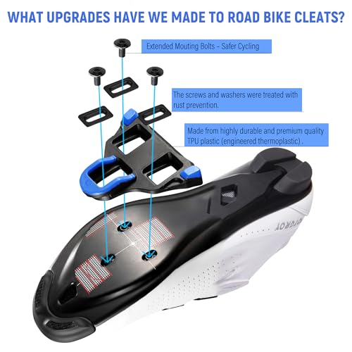 image for NAACOO SPD-SL Bike Cleats Compatible with Shimano SPD-SL Road Pedals &