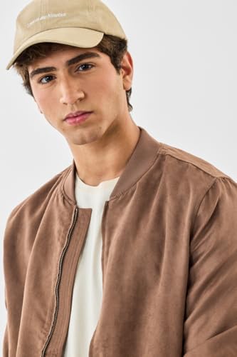 Image of SNITCH Men Casual Jacket | Regular Fit Textured Pattern With Lapel Collar & Full Sleeve | Polyester Blend Zip Closure For Everyday Street Style & Layering