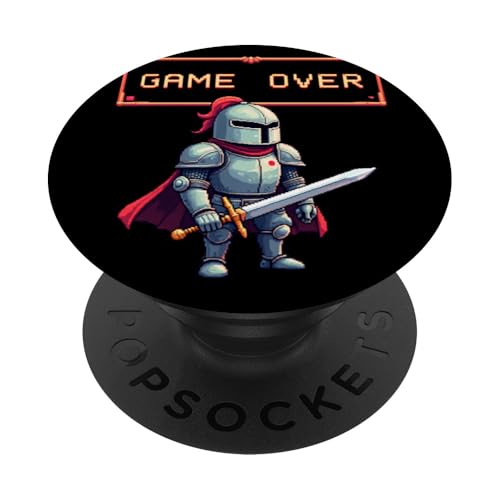 retro, pixel art, juego terminado, juegos, nerd PopSockets PopGrip Adhesivo