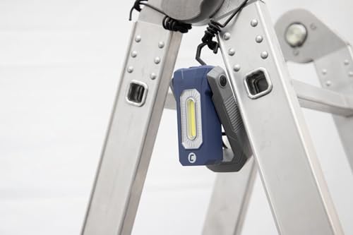 cartrend LED Arbeitsleuchte 300 Lumen Flächenlicht, 6500 Kelvin Farbtemperatur, neigbare Arbeitslampe mit Magnetfuß und robustem ABS-Gehäuse 1500 mAh Akku, Leuchtdauer bis zu 9 Stunden