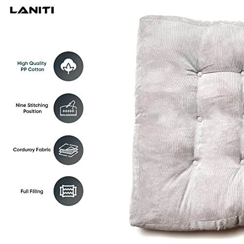 Tufted Extra Large Floor Pillows Seating For Adults, Soft 24" X 24" Floor Cushions For Adults Casual Square Meditation Cushion Cozy Pad, Sitting On Floor Or Chair Pad For Kids Floor Cushion (Grey) #TOP1