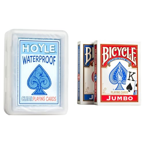 Cartas de Poker Impermeables Hoyle y Bicyle Jumbo 2 Pack