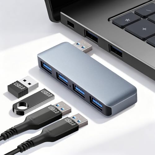 Amazon.com: USB 3.0 Hub | Premium USB hub for Laptops Cable-Free Plug ...