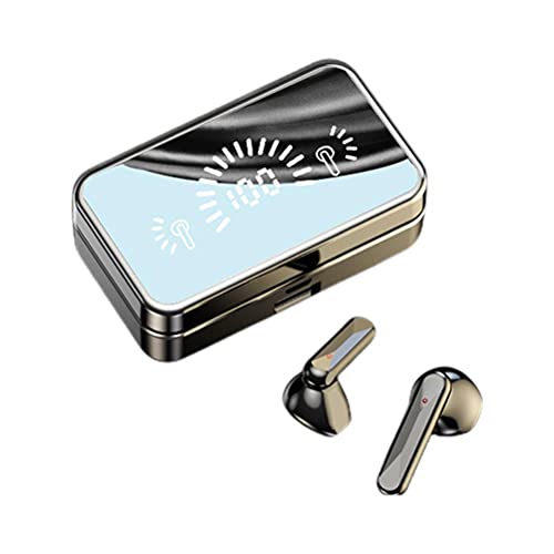 Gohhey Bluetooth Kopfhörer Wireless In-Ear-Kopfhörer mit LED Stereo Sport Ohrhörern Mini Binaural Kopfhörer für Arbeit und unterwegs(Niedrig mit Schwarz) Cover