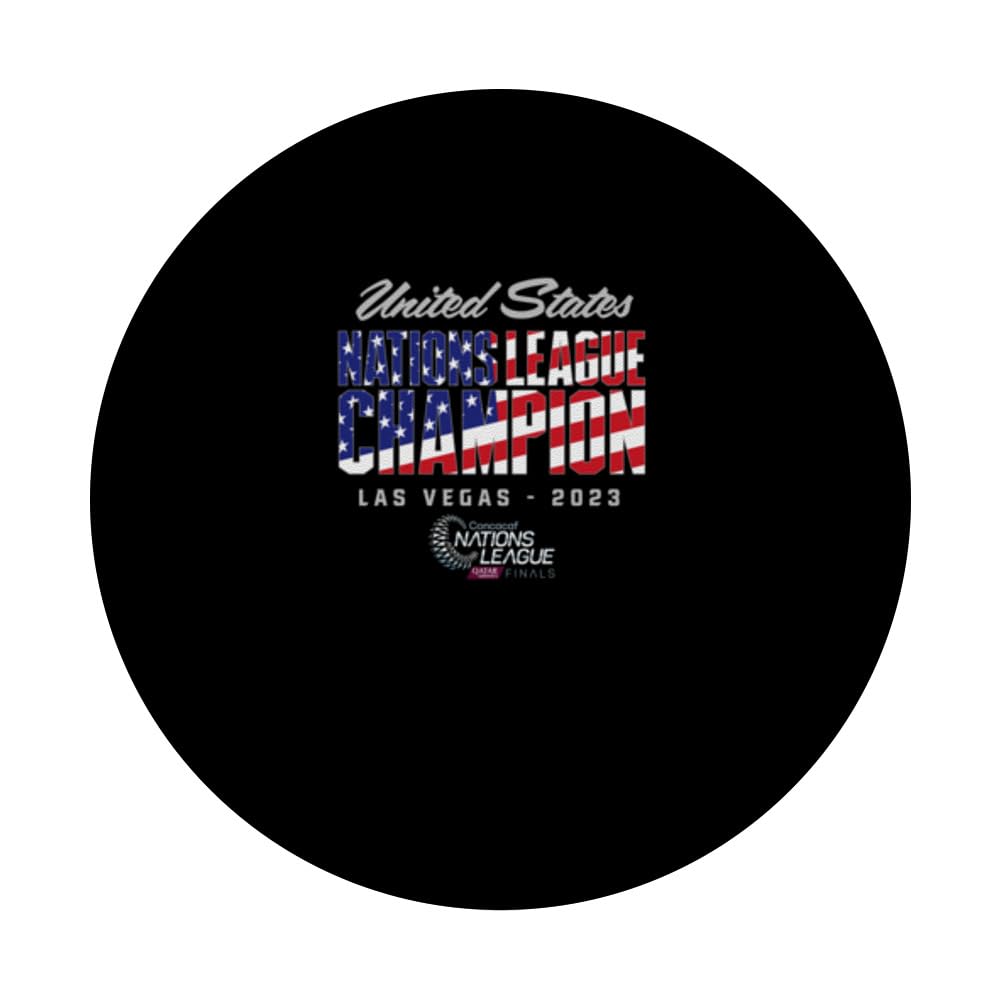 United State Champions of the CONCACAF Nations League Finals PopSockets Swappable PopGrip, Black - Image 3