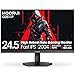 KOORUI Gaming Monitor 25-inch, 170Hz FHD 1080p Computer Monitor, 1ms GTG, Adaptive G-Sync, FreeSync Premium, 3 Sides Frameless, HDMI x 2, DisplayPort, Black, 25E3A