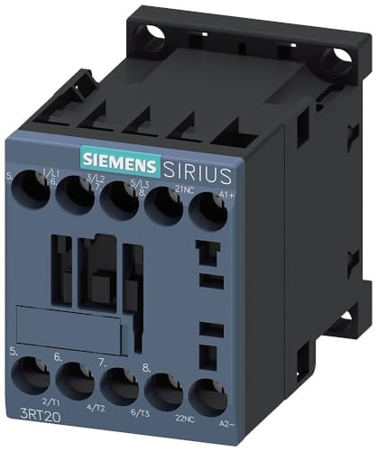 Contacteur de puissance contre les pannes Siemens SIRIUS 24V CC 3 pôles 9A avec sécurité 1 NF