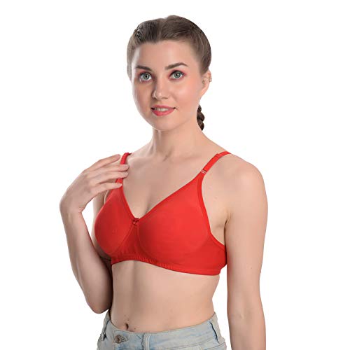 Image of SkyBeauty Premium Women's Non Padded Every Day Bra Multi-Pack Red