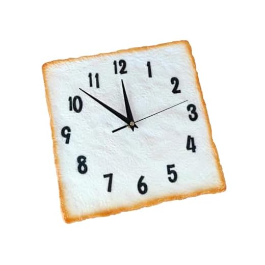 Generic Toast Clock Wall Decor, Mute Hanging Clock for Home, Office, 12 Inches (Original)