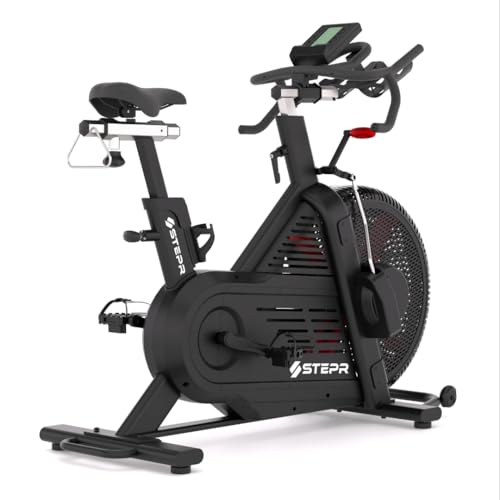 Image of STEPR CYCLE XL VPR, Indoor Cycling Bike with Real Road Feel, Patented VPR Air Resistance Technology, Commercial Grade Stationary Bike