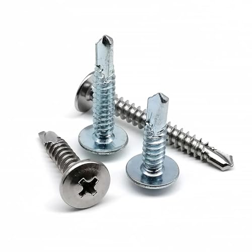 Vis autoperceuse M4.8 pour fixer le metal sans pre-percer vis tete ronde collerette acier