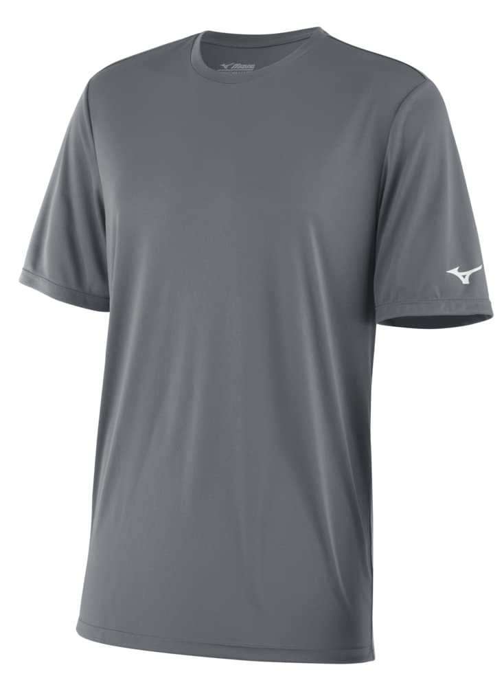 Mizuno Men's Nxt Short Sleeve Tee T-Shirt, Grey, X-Large