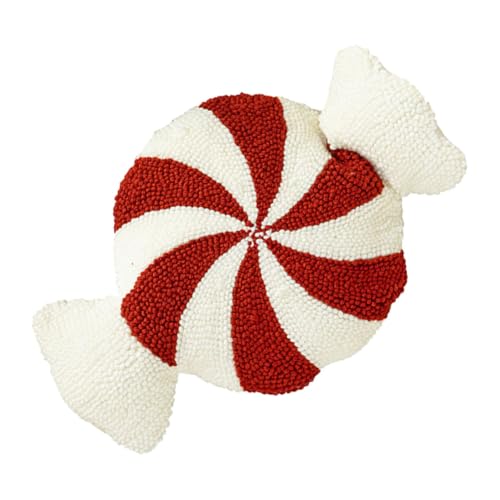 Coussin decoratif bonbon pour creer une ambiance festive de Noel au salon