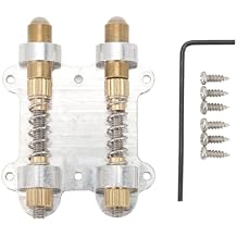 Keenso Guitar Tremolo Bridge Stabilizer, Double Tremolo Bridge Stabilizer Electric Guitar Floating Tremolo Stopper Stabilizing Device with Mounting Screws