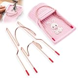 Lot de 2 machines à broder en métal pour adultes et enfants, cadre universel pour stabiliser chaussettes, poignets, manches, gants, bracelets et petits vêtements