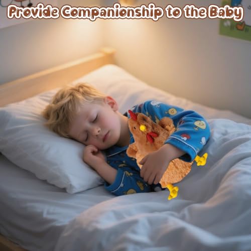 WDKXCN Huhn Kuscheltier, 26CM Huhn Plüschtier, Simuliertes Tier Hahn Kuscheltier, Super Weiche Huhn Spielzeug, Niedlichen Kuscheltiers Huhns, Plüsch Huhn Spielzeug Geschenk for Kinder und Erwachsene