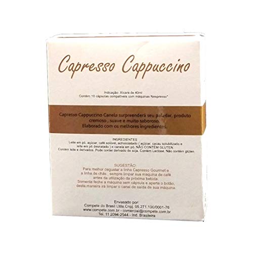 CAPUCCINO CANELA EM CÁPSULAS CAPRESSO GOURMET