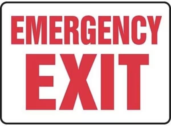 Exit Sign, Accu-Shield, 14 in W, 10 in H, Mfr: MADM510XP-A