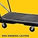 Rubbermaid Commercial Products Convertible Folding Utility Dolly/Cart/Platform Truck with wheels, 250 lbs Capacity, for Moving/Warehouse/Office