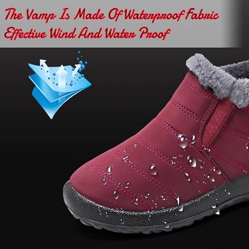 Womens And Men Snow Boots Waterproof，Women'S Winter Thermal Boots，Winter Warm Hiking Work Comfy Boots Sneakers Walking Shoes4