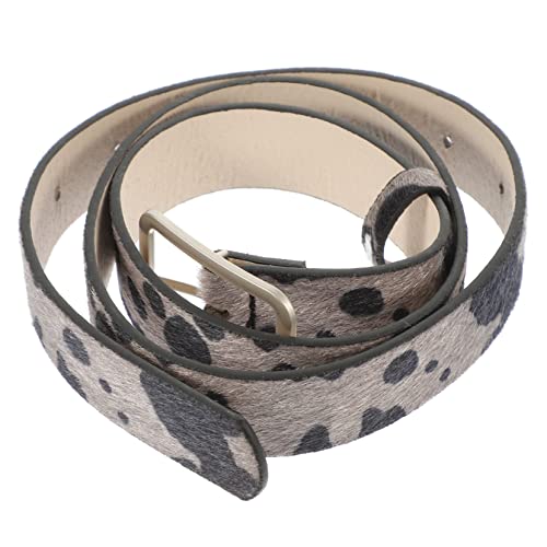 PartyKindom Adjustable Cow Print Western Belt for Women Lightweight PU Leather Pattern Pants Accessory Waist Cincher for Casual and Dress Outfits