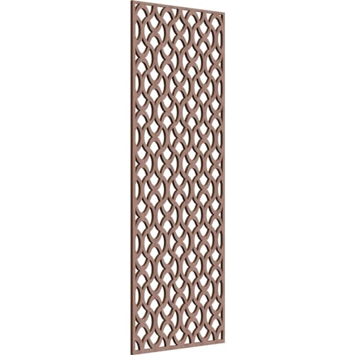 Image of Resort Decorative Pierced Fretwork Wood Wall Panels, 21 3 /8 inchW x 54 3 /8 inchH x 3 /8 inchT, Walnut