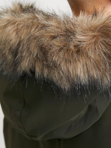 Image of JACK & JONES Men's Polyester Standard Length A-Line Coat