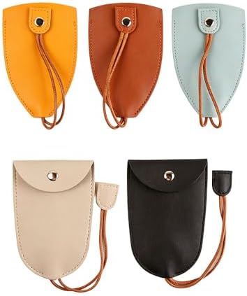5Pcs Pull Out Key Pouches, Large Capacity Portable Car Key Case Organizer for Daily Use Men Women Carry image 2