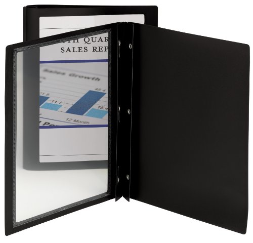 Smead Frame View Poly Report Cover, Three Double Tang Side Fasteners, Letter Size