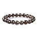 Smoky Quartz Gemstone 8mm Round Beads Stretch Bracelet 7"