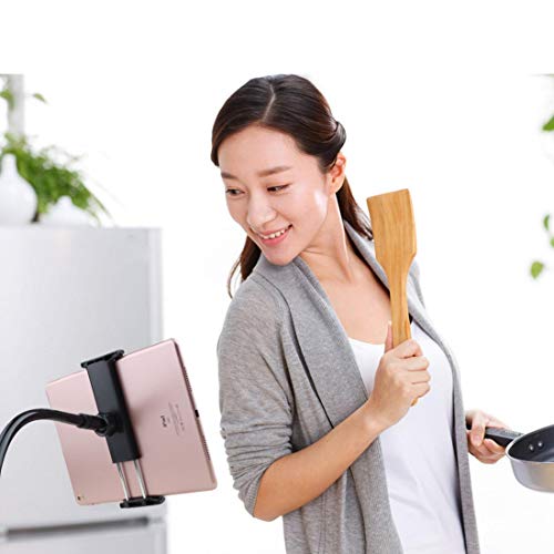 Magipea Tablet Stand Holder, Mount Holder Clip With Grip Flexible Long Arm Gooseneck Compatible With Ipad Iphone/Nintendo Switch/Samsung Galaxy Tabs/Amazon Kindle Fire Hd - Black #TOP5