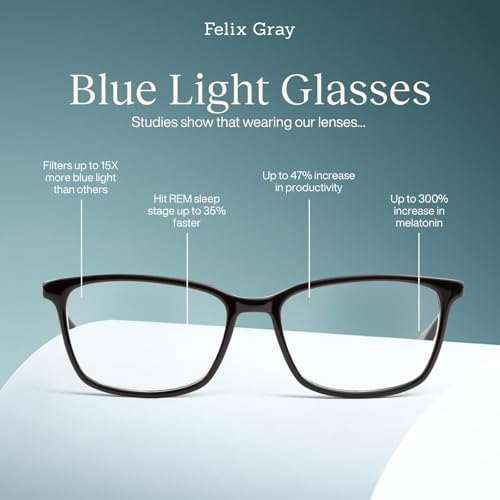 Image of Felix Gray Faraday Blue Light Glasses for Women, Blue light glasses Men - Sleep & Wellness Support, Eye Strain Relief